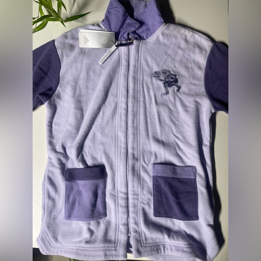 Adidas Ladies ST Lavender and Dark Purple Full-Zip Shooting Sweatshirt